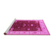 Sideview of Machine Washable Oriental Pink Industrial Rug, wshurb1003pnk