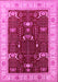 Machine Washable Oriental Pink Industrial Rug, wshurb1003pnk