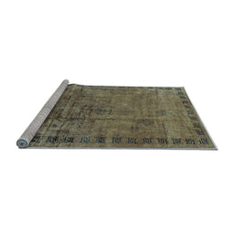 Sideview of Machine Washable Oriental Light Blue Traditional Rug, wshurb1004lblu
