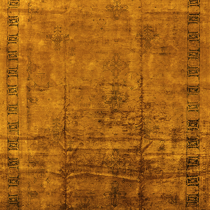 Oriental Yellow Traditional Rug, urb1004yw