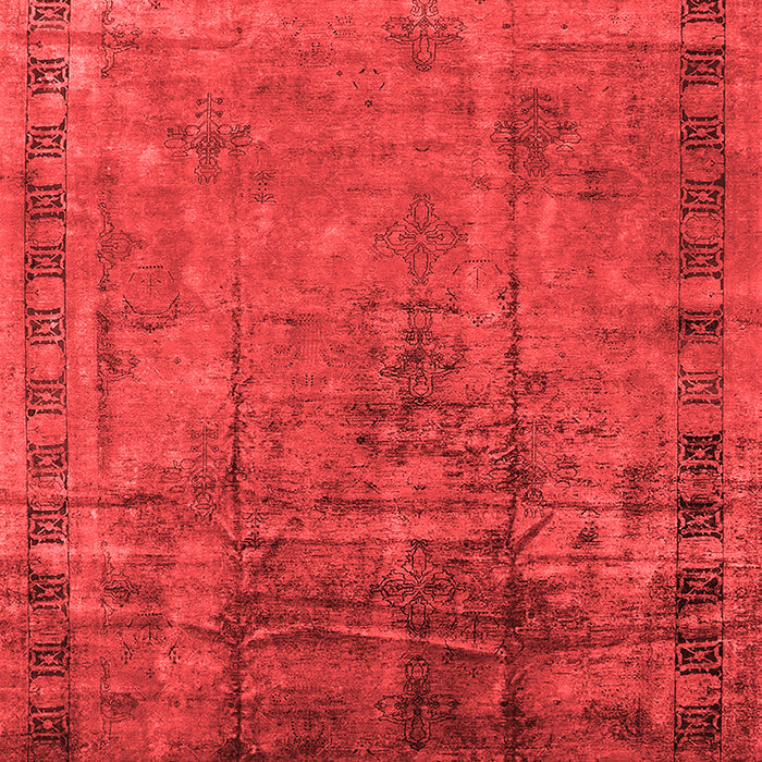 Machine Washable Oriental Red Traditional Rug, wshurb1004red
