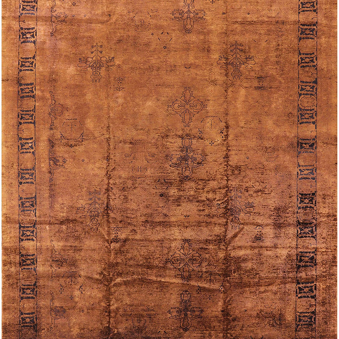 Machine Washable Industrial Modern Neon Orange Rug, wshurb1004