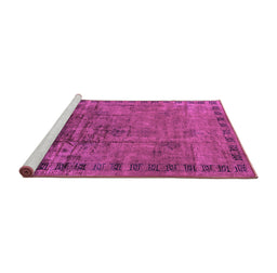 Sideview of Machine Washable Oriental Purple Traditional Area Rugs, wshurb1004pur