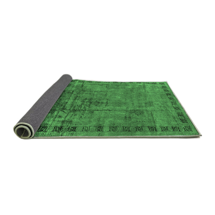Sideview of Oriental Emerald Green Traditional Rug, urb1004emgrn
