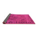 Sideview of Oriental Pink Traditional Rug, urb1004pnk