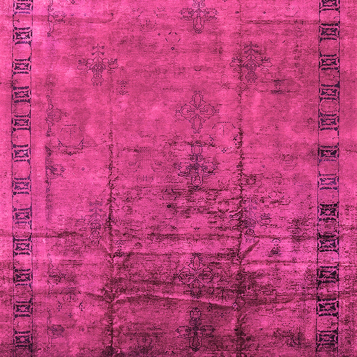 Machine Washable Oriental Pink Traditional Rug, wshurb1004pnk
