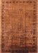 Mid-Century Modern Neon Orange Oriental Rug, urb1004