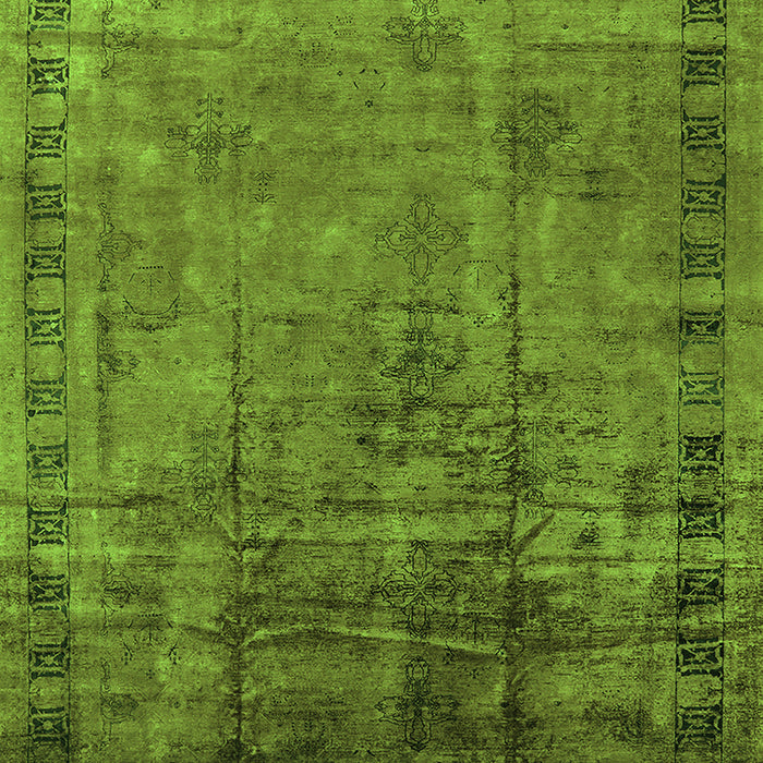 Oriental Green Traditional Rug, urb1004grn