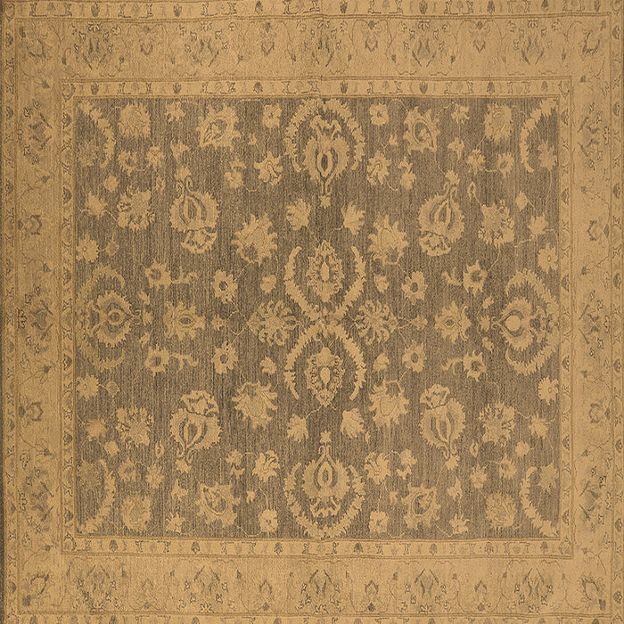 Square Oriental Brown Traditional Rug, urb1005brn