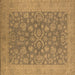 Square Oriental Brown Traditional Rug, urb1005brn