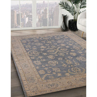 Mid-Century Modern Gray Oriental Rug, urb1005