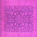 Square Oriental Pink Traditional Rug, urb1005pnk