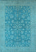 Oriental Light Blue Traditional Rug, urb1005lblu