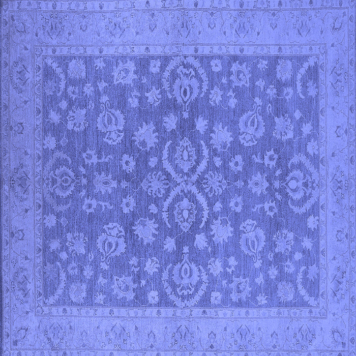 Square Oriental Blue Traditional Rug, urb1005blu