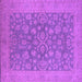 Square Oriental Purple Traditional Rug, urb1005pur