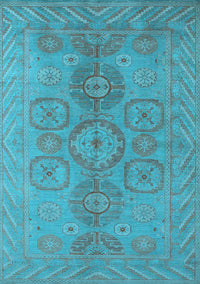 Oriental Light Blue Traditional Rug, urb1006lblu