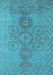 Oriental Light Blue Traditional Rug, urb1006lblu