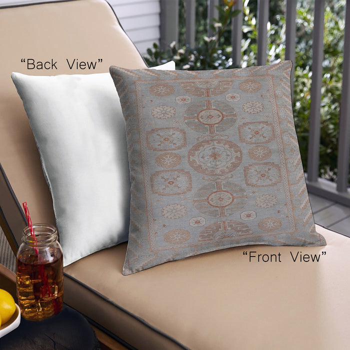 Front View of Mid-Century Modern Urban Square Rose Dust Purple Throw Pillow, 18 inch by 18 inch, pwurb1006