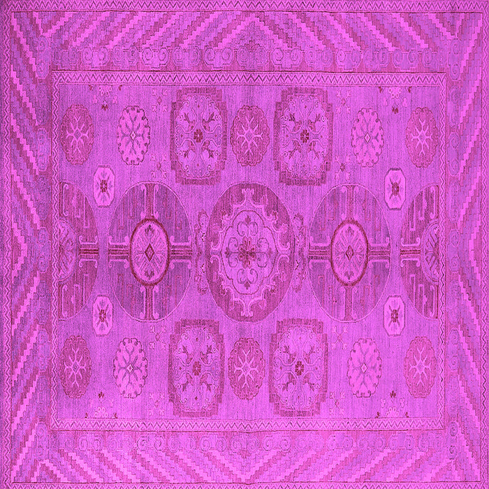 Square Machine Washable Oriental Pink Traditional Rug, wshurb1006pnk