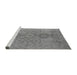 Sideview of Machine Washable Oriental Gray Traditional Rug, wshurb1006gry