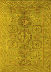 Oriental Yellow Traditional Rug, urb1006yw