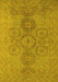 Oriental Yellow Traditional Rug, urb1006yw