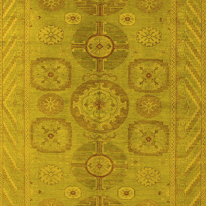 Oriental Yellow Traditional Rug, urb1006yw