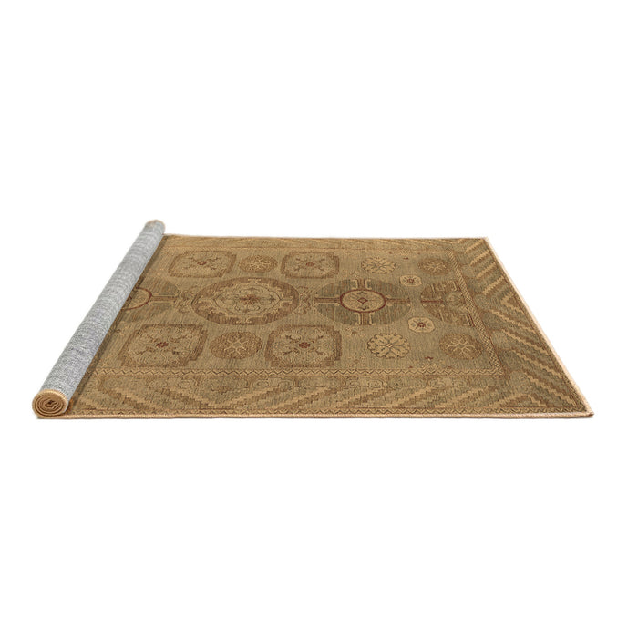 Sideview of Machine Washable Oriental Brown Traditional Rug, wshurb1006brn