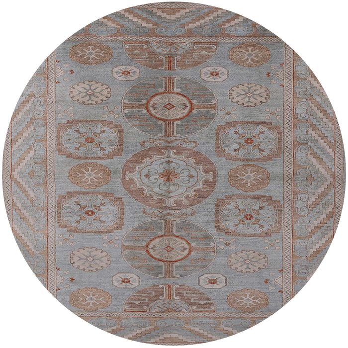 Round Machine Washable Industrial Modern Rose Dust Purple Rug, wshurb1006