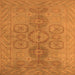 Square Machine Washable Oriental Orange Traditional Area Rugs, wshurb1006org