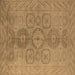 Square Oriental Brown Traditional Rug, urb1006brn