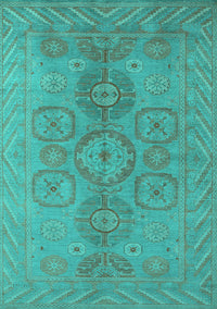 Oriental Turquoise Traditional Rug, urb1006turq