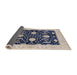 Sideview of Mid-Century Modern Purple Navy Blue Oriental Rug, urb1007