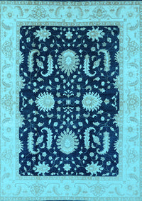 Oriental Light Blue Industrial Rug, urb1007lblu