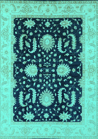 Oriental Turquoise Industrial Rug, urb1007turq