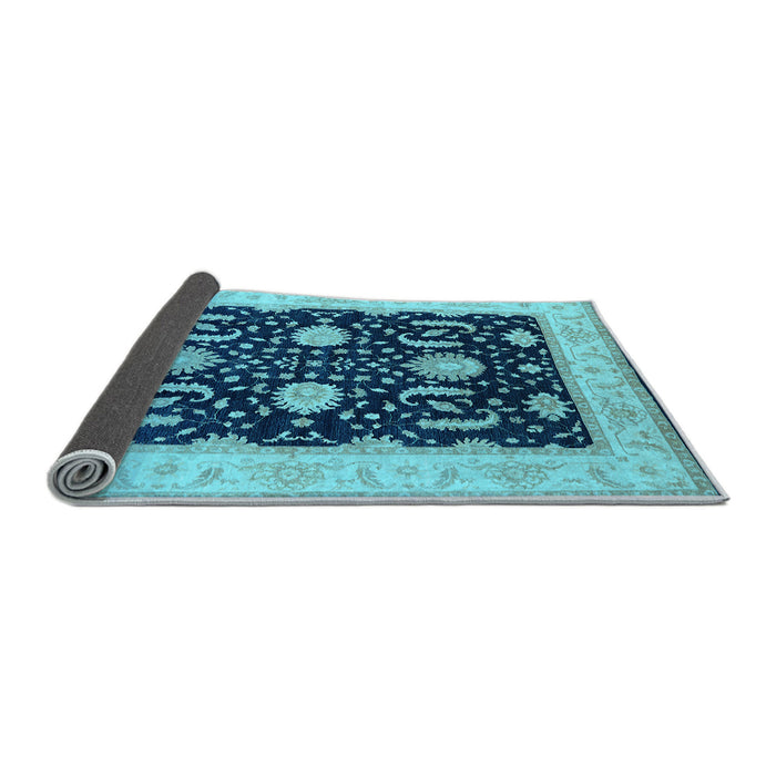 Sideview of Oriental Light Blue Industrial Rug, urb1007lblu