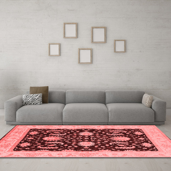 Industrial Red Washable Rugs
