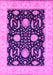 Machine Washable Oriental Pink Industrial Rug, wshurb1007pnk