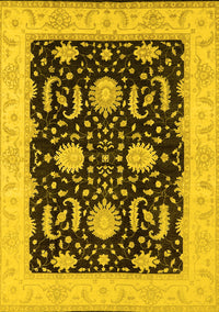 Oriental Yellow Industrial Rug, urb1007yw