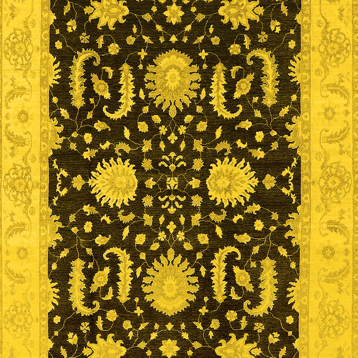 Oriental Yellow Industrial Rug, urb1007yw