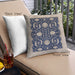 Front View of Mid-Century Modern Urban Square Purple Navy Blue Throw Pillow, 18 inch by 18 inch, pwurb1007