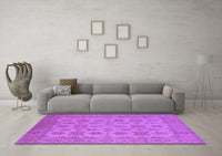 Machine Washable Oriental Purple Industrial Rug, wshurb1008pur