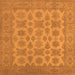 Square Oriental Orange Industrial Rug, urb1008org