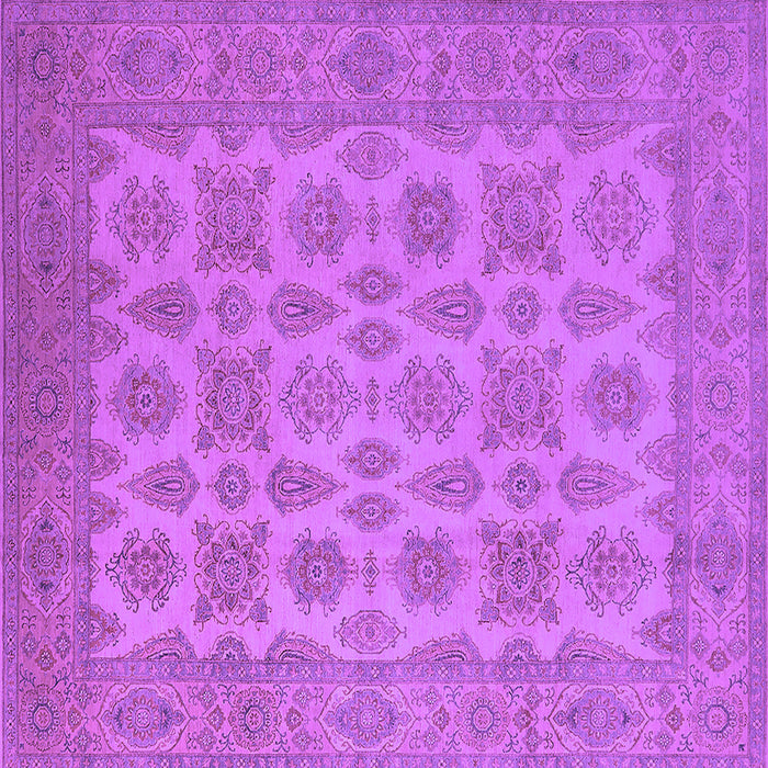 Square Machine Washable Oriental Purple Industrial Area Rugs, wshurb1008pur