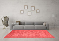 Machine Washable Oriental Red Industrial Rug, wshurb1008red