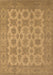 Machine Washable Oriental Brown Industrial Rug, wshurb1008brn