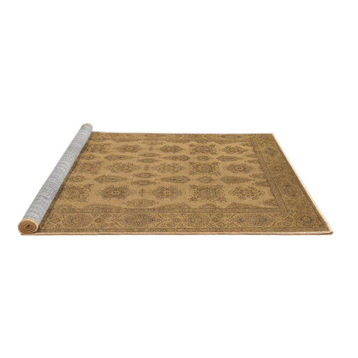 Sideview of Machine Washable Oriental Brown Industrial Rug, wshurb1008brn