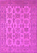 Machine Washable Oriental Pink Industrial Rug, wshurb1008pnk