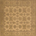 Square Machine Washable Oriental Brown Industrial Rug, wshurb1008brn