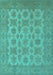 Oriental Turquoise Industrial Rug, urb1008turq